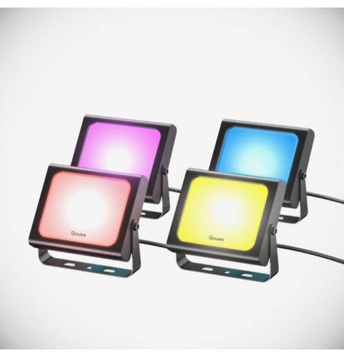 RGBICWW LED Smart Flood Lights with Energy Class G Efficiency Rating for Outdoor Lighting Needs